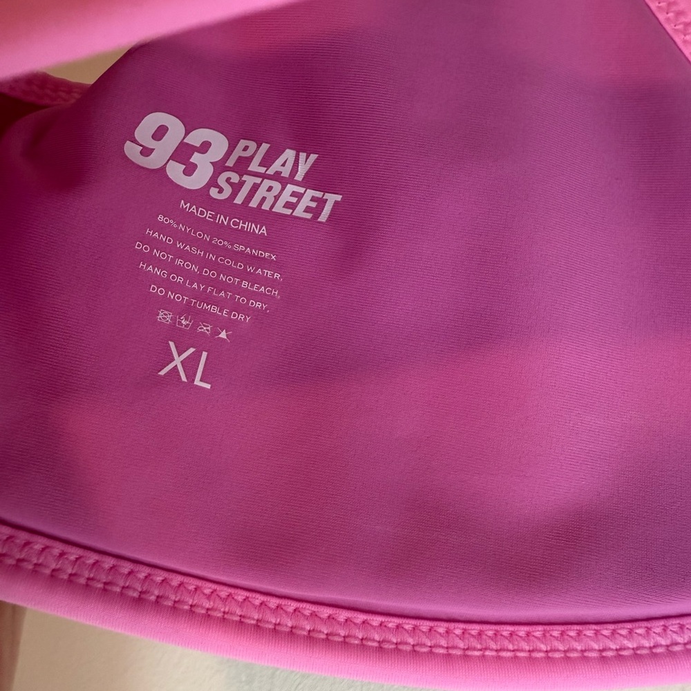 New NWT 93 play street AMELIA Poppy Pink '1993' Minimal Bikini Top - Picture 5 of 5